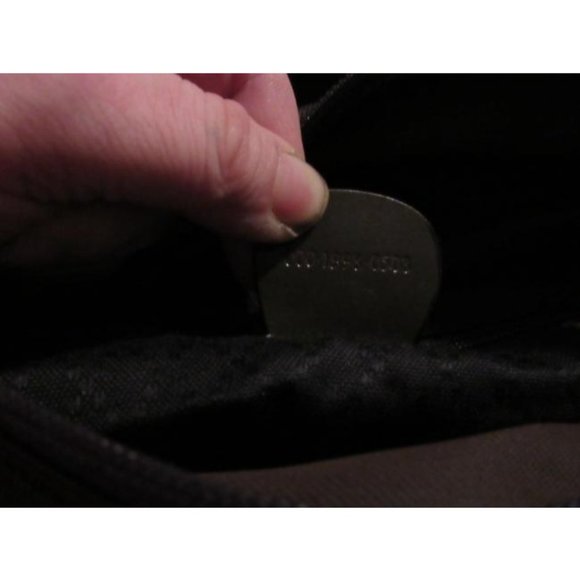 Gucci Burgundy Brown Top Handle Tote Shopper Canvas and Leather - Picture 8 of 12